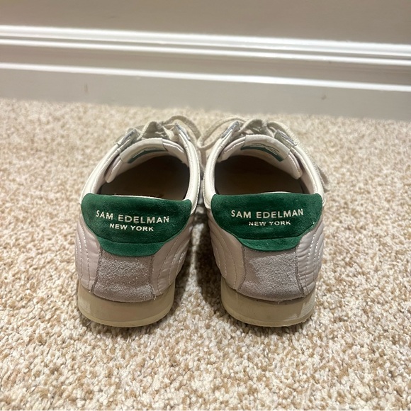 Sam Edelman Isabel Low Top Platform Sneakers Suede Green & Gray/Taupe Size 8.5 - Picture 9 of 14